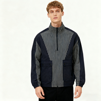 Veste bomber réversible vintage écologique à rayures fines en toile personnalisée Neohope pour hommes