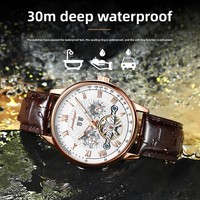 Montre homme Poedagare 1409 automatique mécanique sport étanche avec calendrier