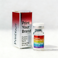 Personnalisez votre design : Emballage de flacons de 3 ml, 5 ml, 10 ml, flacon de peptide 2 ml/5 ml/10 ml, boîte de flacon, étiquette holographique pour flacon et plateau en plastique