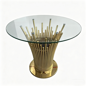 Hotel Wedding Party Event Dining <strong>Table</strong> 48" Divine Round Cake <strong>Table</strong> Gold Wedding <strong>Decoration</strong> Cake <strong>Table</strong> - Product Image 1