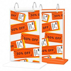 Factory Custom Acrylic <b>Table</b> Display Stand Personalized Menu <b>Card</b> Holder and Sign Rack - Product Image 3