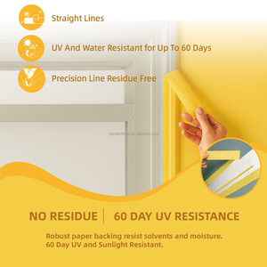 Cinta Adhesiva Decorativa Amarilla Resistente a los Rayos UV por 60 Días, Cinta <span class=keywords><strong>de</strong></span> <span class=keywords><strong>Pintor</strong></span> 233+ para Decoración del Hogar - Product Image 6