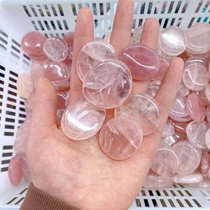 Prezzo all'ingrosso a buon mercato naturale fetta di cristallo di quarzo rosa piccola fetta di cristallo pietra curativa per la decorazione domestica - Product Image 3