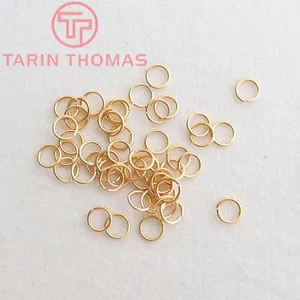 Anillos Abiertos de Latón Chapado en Oro de 24K, Anillos Conectores Redondos para DIY, Accesorios para Hacer Joyería, Collares y Pulseras, Venta al Por Mayor - Product Image 3