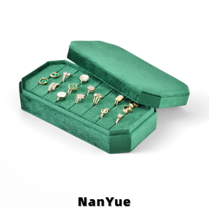 Nuevo Estuche de Joyería de Terciopelo de Lujo Octogonal Biselado, Organizador Portátil <span class=keywords><strong>para</strong></span> Anillos y Pendientes, con Logotipo Personalizado, Regalo de Boda, Venta al <span class=keywords><strong>Por</strong></span> <span class=keywords><strong>Mayor</strong></span> - Product Image 2