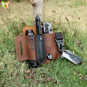 Set di Coltelli EDC in Vera Pelle con Gancio a Aquila, Fondina Pieghevole per Coltello da Cintura e Organizzatore Tascabile per Attrezzi - Product Image 2