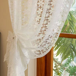 Stile europeo bianco <span class=keywords><strong>fantasia</strong></span> finestra trasparente Voile tenda di pizzo per <span class=keywords><strong>camera</strong></span> <span class=keywords><strong>da</strong></span> <span class=keywords><strong>letto</strong></span> moderna ricami in pizzo - Product Image 2