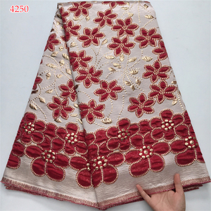 4250 africano Jacquard broccato tessuti di pizzo nigeriano damasco 2025 le ultime donne francesi pizzo dorato per abito da sposa - Product Image 5