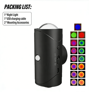 Colorful gradient atmosphere night <b>light</b> intelligent human body <b>sensor</b> magnetic charging multi-color glowing wall lamp home lamp - Product Image 5