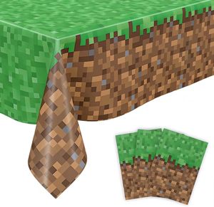 Tùy chỉnh hiện đại pixel cỏ vuông dùng một lần <span class=keywords><strong>PE</strong></span> Khăn trải bàn khảm thế giới của tôi theo chủ đề bảng Bìa nhà khách sạn bên ngoài trời trang trí - Product Image 6