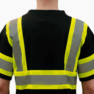 Camiseta de Seguridad Reflectante de Alta Visibilidad Personalizada, Camiseta de Trabajo de Manga Larga de Secado Rápido, Uniforme de Seguridad de Poliéster para la Construcción - Product Image 5