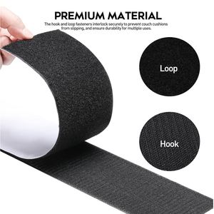 Hot Selling Curtain Self-<b>adhesive</b> With Nylon Back <b>Adhesive</b> Double Sided Velcro Black and White <b>Hooks</b> and Loops - Product Image 4