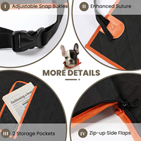 Housse de siège de voiture pour chien antidérapante et imperméable avec poche et fond rigide pour SUV, berline, camion, coffre