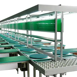Rulo zincirli konveyör sistem montaj hattı için yuvarlak ve kare anti-statik kontrplak PVC palet takım kurulu