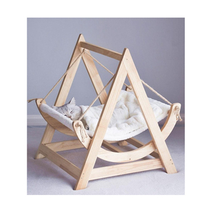 Hamaca de madera con logotipo personalizado, caja de cartón, almacenamiento europeo, madera maciza sostenible para mascotas, columpio Zzm - Product Image 1