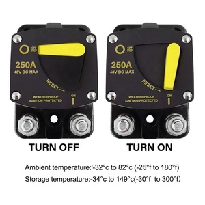 12-48V <span class=keywords><strong>voiture</strong></span> Audio récupération siège <span class=keywords><strong>de</strong></span> sécurité interrupteur grand courant court-Circuit surcharge conducteur Protection disjoncteur 30-300A - Product Image 5