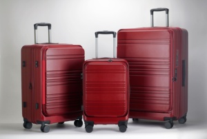 20 24 28 "bộ hành lý tùy chỉnh du lịch sang trọng vali hành lý phía trước mở với USB sạc, 100% PC bên phía trước mở trolle - Product Image 2