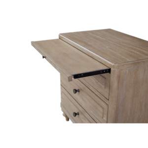 Table de chevet à 3 tiroirs DB en bois massif avec finition sable pour chambre ou salon Armoire de chevet finition sable - Product Image 5