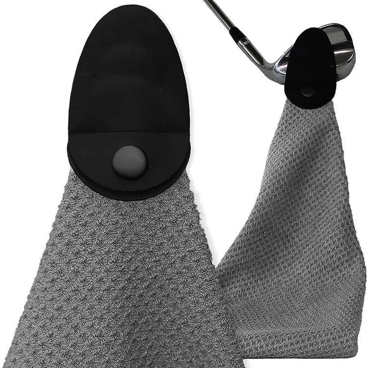 Microfiber गोल्फ चुंबकीय तौलिया पोंछ गेंद कपड़ा वफ़ल अनानास ग्रिड गोल्फ खेल तौलिया