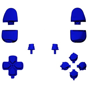 ชุดปุ่ม DIY D-pad R1 L1 R2 L2 ทริกเกอร์ ปุ่มหน้า ปุ่มโครเมียมสีน้ำเงิน ชุดปุ่มแบบกำหนดเองสำหรับคอนโทรลเลอร์ PS5 รุ่น BDM-030/040/050/060 - Product Image 2