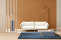 Canapé de réception de bureau italien 2 places, écologique, personnalisé, directement de l'usine, pour hôtel, appartement, chambre à coucher, en tissu