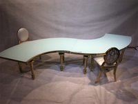 Ensemble de table et de chaises de banquet de mariage NIKA personnalisé en forme de S, pour l'intérieur et l'extérieur, meubles d'hôtel