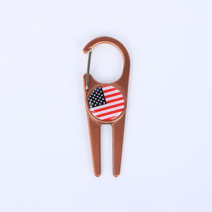 Outil de réparation de divots de golf en aluminium, conception OEM, petite série, avec marqueur de balle et ouvre-bouteille - Product Image 5