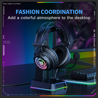 Casque de jeu filaire Onikuma X80, casque circum-auriculaire RGB arc-en-ciel, haut-parleur de 50 mm, micro ENC pour PC, PS4, PS5, ordinateur portable