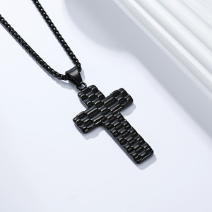 Cross-border cross necklace for men, trendy, fashionable, retro, versatile, high-end, understated luxury, simple and unique desi - Product Image 4