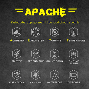 NORTH EDGE APACHE Reloj inteligente para hombre Altímetro Barómetro Brújula Smartwatch Natación Correr Reloj Impermeable 50m - Product Image 5