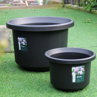 Jardinières rondes durables pour jardin extérieur Grand pot de fleurs en plastique pour arbres potagers