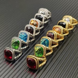 고품질 패션 주얼리 크리스탈 은도금 반지 커플 남녀 반지 약혼 주얼리 도매 오리지널 로고 - Product Image 2