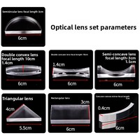 Lentille Optique pour Expérience de Physique, Cylindrique, Semi-circulaire, Triangulaire, Rectangulaire, Concave, Convexe pour l'Enseignement