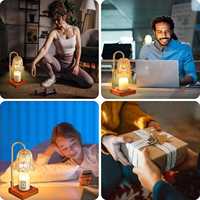 Nouvelle lampe chauffe-bougie électrique en verre à hauteur réglable avec minuterie et variateur d'intensité, 2 ampoules pour bougies en pot, décoration intérieure