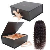 Boîtes d'emballage de paquets de cheveux personnalisées de qualité Boîte cadeau pliable Emballage cosmétique de luxe personnalisé recyclable Rose personnalisé Accepter