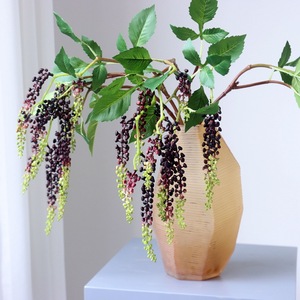 2025 Mùa Thu Bộ Sưu Tập Mới Mềm Mỹ Pokeweed Nhân Tạo Treo Thực Vật Cảm Ứng Thực Phytolacca Với Hoa Sen Đám Cưới Trang Trí Nội Thất - Product Image 4