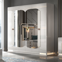 Mobilier de Chambre Moderne de Luxe Ensemble Lit en Cuir Blanc Lit Meubles de Maison Taille Standard