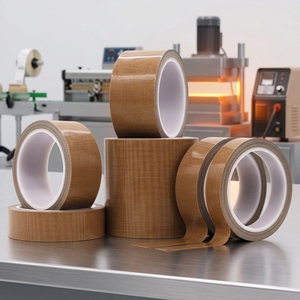 Ruban en polytétrafluoroéthylène (PTFE) double face renforcé, antiadhésif et résistant aux hautes températures <span class=keywords><strong>pour</strong></span> <span class=keywords><strong>machine</strong></span> <span class=keywords><strong>de</strong></span> mise <span class=keywords><strong>sous</strong></span> <span class=keywords><strong>vide</strong></span> et <span class=keywords><strong>de</strong></span> thermoscellage - Product Image 1