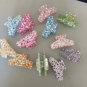 Customized Design Print Cheap Plastic Hair Claws Clip Hair Accessories