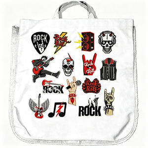 Parches Personalizados Estilo Punk, Tema Musical de Rock, Calavera Negra, Parches Bordados Termoadhesivos para Chaquetas y <span class=keywords><strong>Ropa</strong></span> - Product Image 3