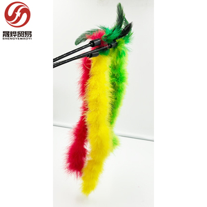 Hochwertiger, langstieliger Katzenplüsch-Teaser-Zauberstab mit Feder dekorationen <span class=keywords><strong>Cat</strong></span> Daily Fun Freizeit-und Unterhaltung spielzeug - Product Image 4