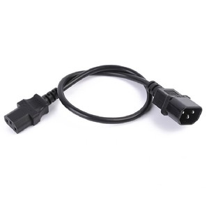 สายไฟ C13 ถึง C14 ยาว 1 เมตร ขั้วต่อ IEC ตัวผู้ตัวเมีย สำหรับคอมพิวเตอร์ - Product Image 1