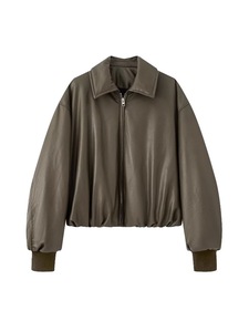 Chaqueta corta de cuero para hombre y mujer, cortavientos, impermeable, gruesa y cálida. - Product Image 4