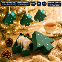 Maßgefertigte Karton-Weihnachts-Schokoladen-Geschenkverpackung Weihnachtsbaumschmuck Geschenkbox Baumform Teebeutel-Geschenkbox