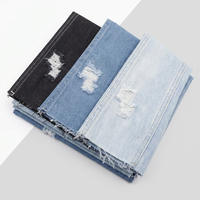 Tissu denim en fil doux OE, bleu foncé, coton extensible, denim léger extensible pour pantalon homme
