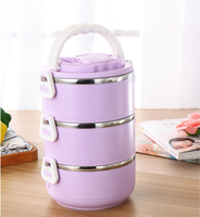 Umwelt freundlicher Lunchbox-Lebensmittel wärmer aus Edelstahl mit isoliertem PP-Material aus thermischem Stahl zum Warmhalten von Lebensmitteln