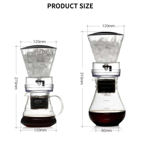 Atacado Cafeteira de Gotejamento Frio para Café Ice Drip de Vidro Borossilicato 600/800ml com Filtro Reutilizável, Válvula Reguladora e Uso Doméstico - Product Image 4