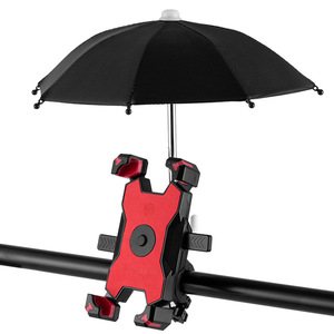 Soporte para teléfono de bicicleta Yueli con paraguas, soporte ajustable de ABS para motocicleta, bicicleta eléctrica, protección solar, herramienta de navegación - Product Image 1