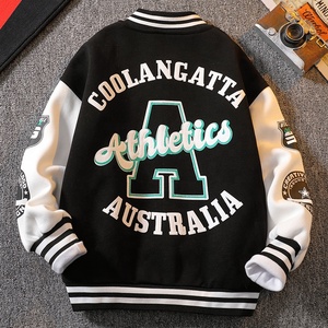 Nouvelle Veste Vert Baseball pour Automne, Manteau de Mode <span class=keywords><strong>Enfant</strong></span> pour Ados Filles Garçons, Cardigan de 4 à 12 Ans, Blouson Bomber pour Enfants - Product Image 3