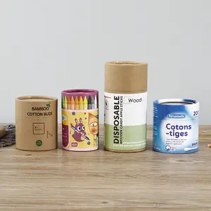 Penyimpanan Kedap Udara Teh/Kopi Kertas Tabung Kemasan Kertas Silinder Wadah Kotak Kertas Food Grade dengan Tutup